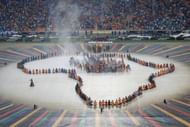 JOHANNESBURG, SOUTH AFRICA - FEBRUARY 10: A general view during the closing ceremony prior to the 2013 Africa Cup of Nations Final between Nigeria and Burkina Faso at the National Stadium in Soweto, on Februay 10, 2013 in Johannesburg, South Africa.